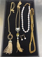 ~Gold Tone Costume Jewelry Necklaces