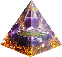 Moonstone Crystal Orgone Pyramid - Amethyst Ball