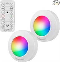 Amazon Basics LED Puck Lights, Color Changing,