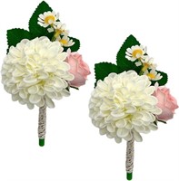Boutonniere for Men Wedding,White Rose Corsage