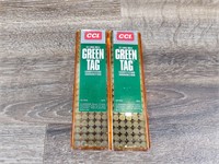 2 Boxes- CCI .22 LR Green Tag