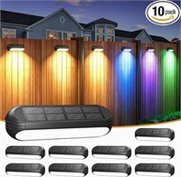 Fence Solar Lights Outdoor Waterproof, 10 Pack
