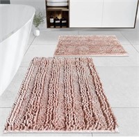 SET OF TWO SHAGGY BATHROOM RUGS, 20 X 31 IN. / 16