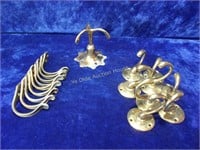 Assortment of 18 Brass Hooks