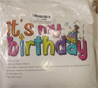 ittsmnt Birthday Tablecloth, Made of synthetic