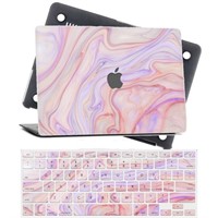 Pink Purple Marble Laptop Hard Cut Out Case Key