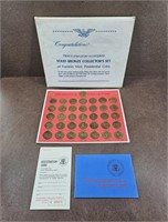 Solid Bronze Franklin Mint Presidential Coin Set