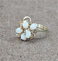 Vtg Sarah Coventry 18k HGE Ring Size 10