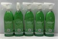 5 Bottles of Method Disinfecting Cleaner - NEW