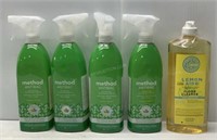 5 Bottles of Method/Lemon Aide Cleaner - NEW