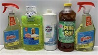 5 Bottles of Mr Clean/PineSol/Windex Cleaner - NEW