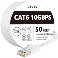 Cat 6 Ethernet Cable 50 ft, Outdoor&Indoor 10Gbps