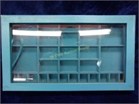 Used Blue Multi Compartment Jewelry Case