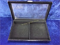 Used Black Two Compartment Jewelry Case