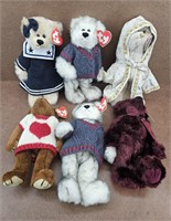 6pc. TY Attic Treasures Bear Beanie Babies Set
