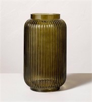 Hearth and Hand Ribbed Glass Jug Vase