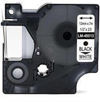 A45013 BLACK ON WHITE LABEL MAKER TAPE (10PCK)