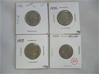 US 5 CENT COINS 1936-37