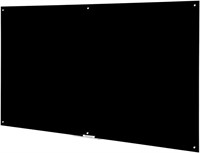 DexBoard Black Frameless Glass Dry Erase Board