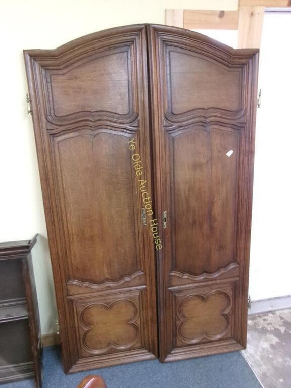 Carved Oak Heavy Wardrobe Doors