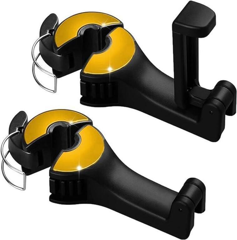 2 PK CAR HEADREST HOOK WITH PHONE HOLDER