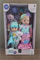 NIB 14pc. Sea Life Sibilings Baby Doll Set