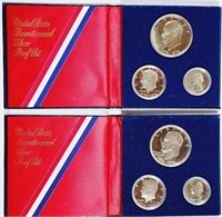 2  1976  Bicentennial Silver Proof sets