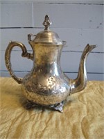 EARLY ELECTRO PLATED TEAPOT 8.25" TALL