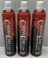 3 Cans of RCF Cross Fire Green Gas - NEW