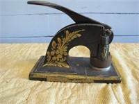 EARLY CAST IRON HAND PAINTED STAMP
