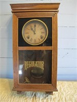 REGULATOR WALL CLOCK 8 DAY 24"X11"