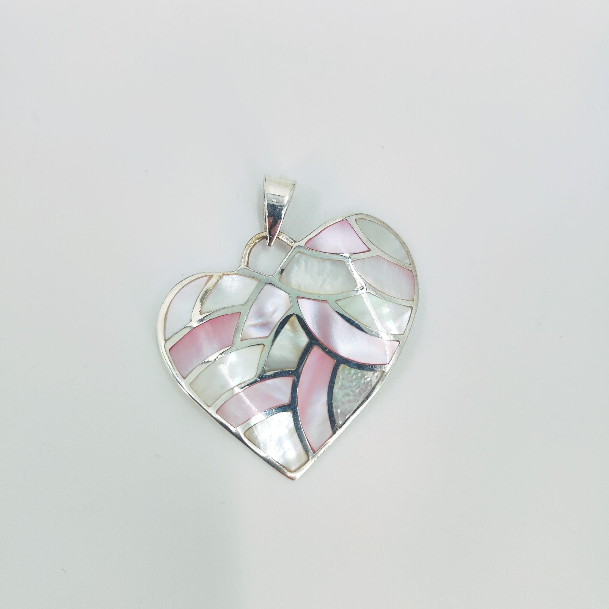 Sterling & Abalone Heart Pendant