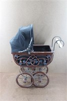 19" Vtg Victorian Style Doll Stroller