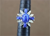 Vintage Sarah Coventry Blue Star Burst Ring