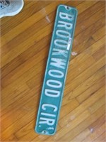 DOUBLE SIDED BROOKEWOOD CIRCLE STREET SIGN 36"W