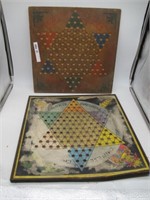 2 PC VINTAGE CHINESE CHECKERS