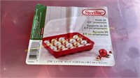 4ct. Sterilite 3in Ornament Storage Cases, Red