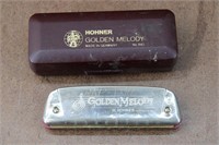 Vintage Hohner Golden Melody Harmonica