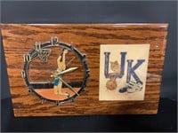13” by 8” wood UK clock