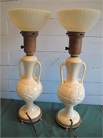 PAIR OF VINTAGE LAMPS WILL NEED TO BE REWIRED