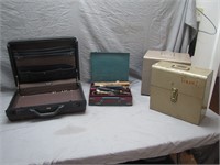 3 Tool Boxes, A Brief Case, & Tools