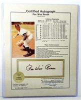 PEE WEE REESE AUTOGRAPH AMERICAN SPORTS STAT SHEET