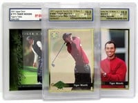 (3) Graded Tiger Woods Cards - Gem Mint 10