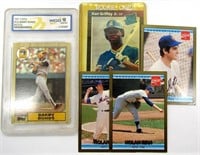 (5) Topps, Donruss Baseball Cards, (1) Graded