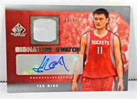 YAO MING AUTOGRAPH PATCH CARD UPPER DECK
