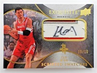 YAO MING AUTOGRAPH SCRIPTED SWATCHES CARD