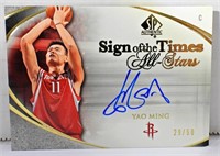 YAO MING AUTOGRAPH SIGN OF THE TIMES ALL-STAR CARD
