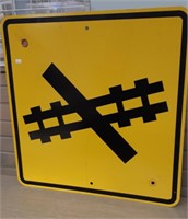 23.5x23.5" Metal sign Railway Crossing - local