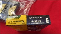 3- Boxes Federal 1- Box Remington 22-250