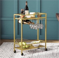 New Gold Bar Cart, Serving Cart for Home,